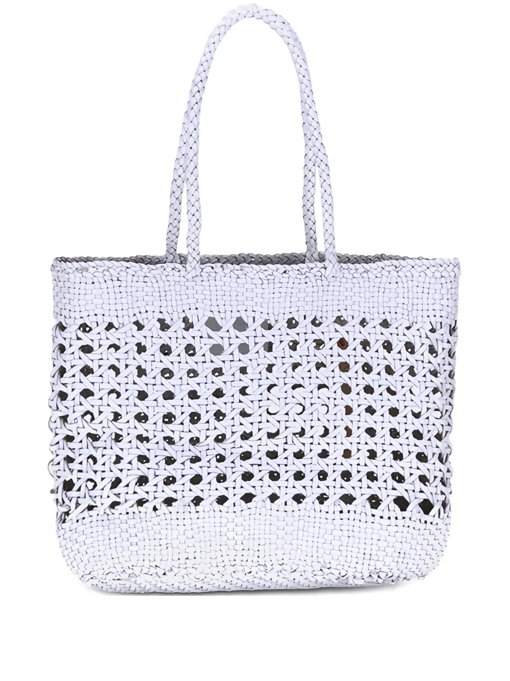 Eclipse woven-leather tote bag