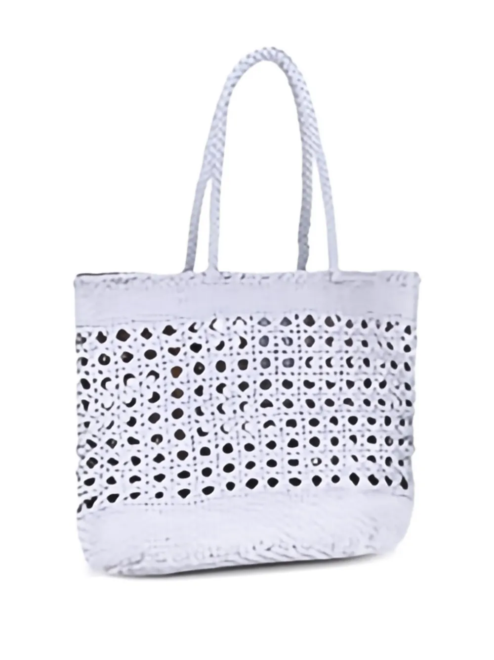 DRAGON DIFFUSION Eclipse woven-leather tote bag - Wit