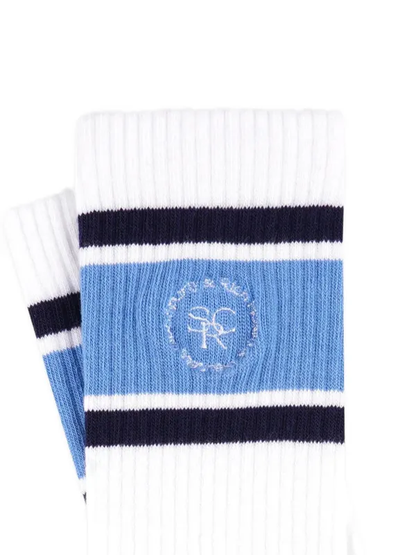 【Sporty＆Rich】関税込★SRHWC ローラーソックス - ホワイト Sporty & Rich SRHWC Roller 靴下 | ホワイト | FARFETCH JP