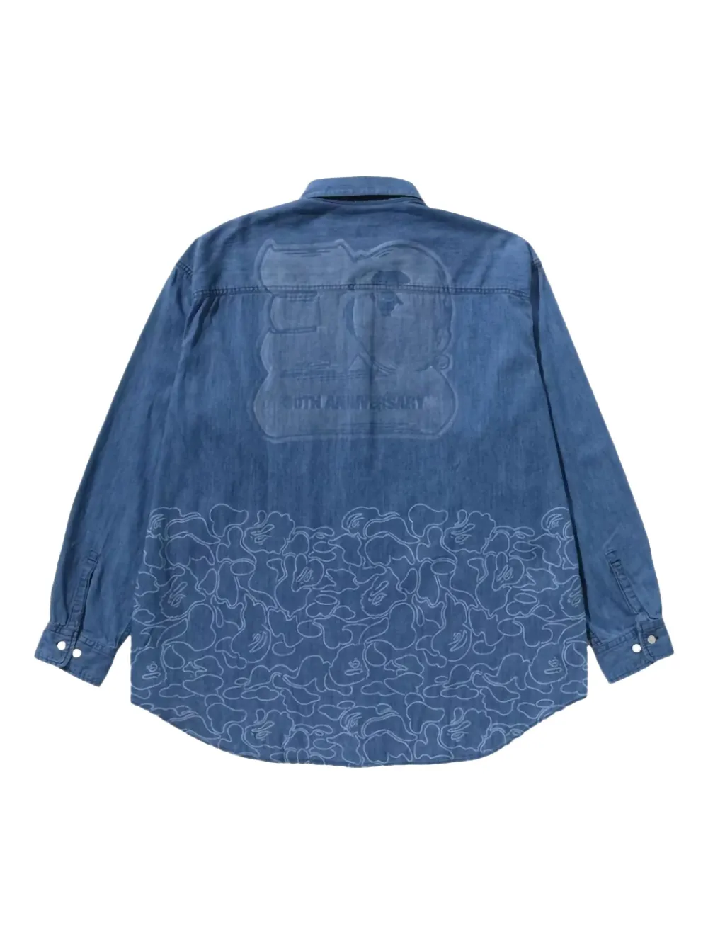 A BATHING APE 30th Anniversary denim shirt - LIGHT INDIGO