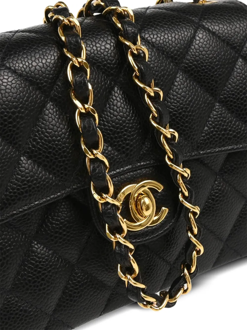 Pre-owned Chanel 2005 Mini Classic Square Flap 17 Shoulder Bag