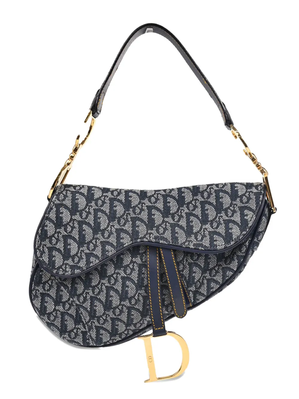 Christian Dior Pre-Owned 2000 Trotter Saddle handbag - NAVY Christian Dior Pre-Owned 2000 Trotter Saddle handbag - NAVY