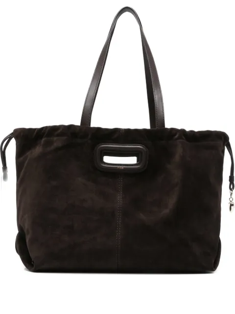 Maje suede top-handle tote bag