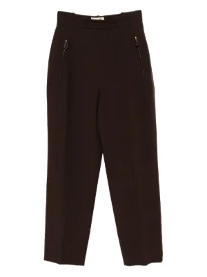 Rochas ドラップディテール パンツ | ブラウン | FARFETCH JP