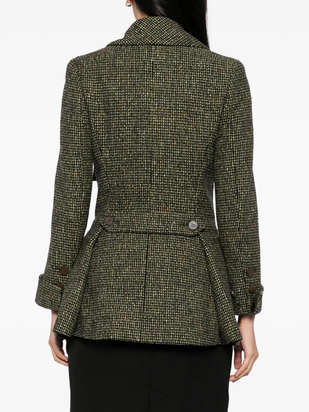 Pre-owned Chanel 2001 Double Breasted Jacket In Green