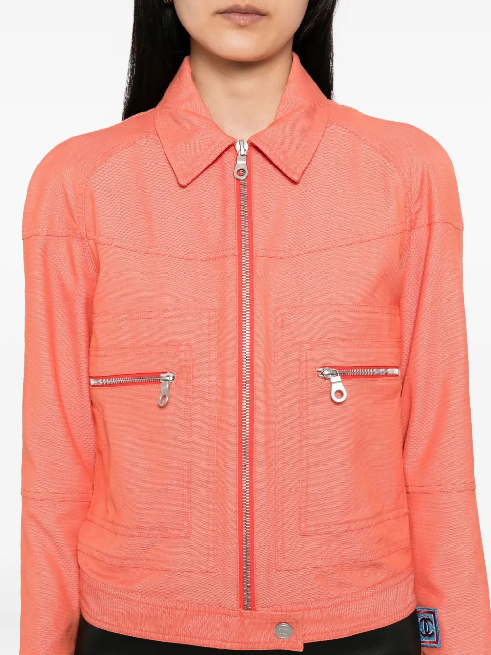 Pre-owned Chanel 2002 Sport Line Jacket In Pink