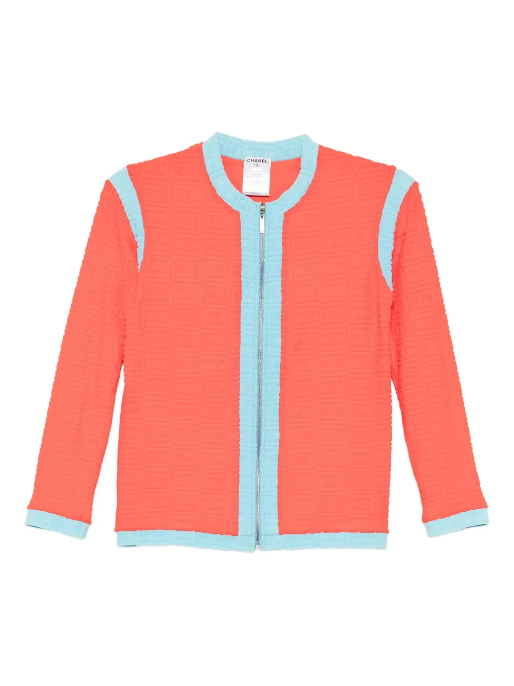CHANEL Pre-Owned 2002 sports line zip up jacket | Orange | Image 1