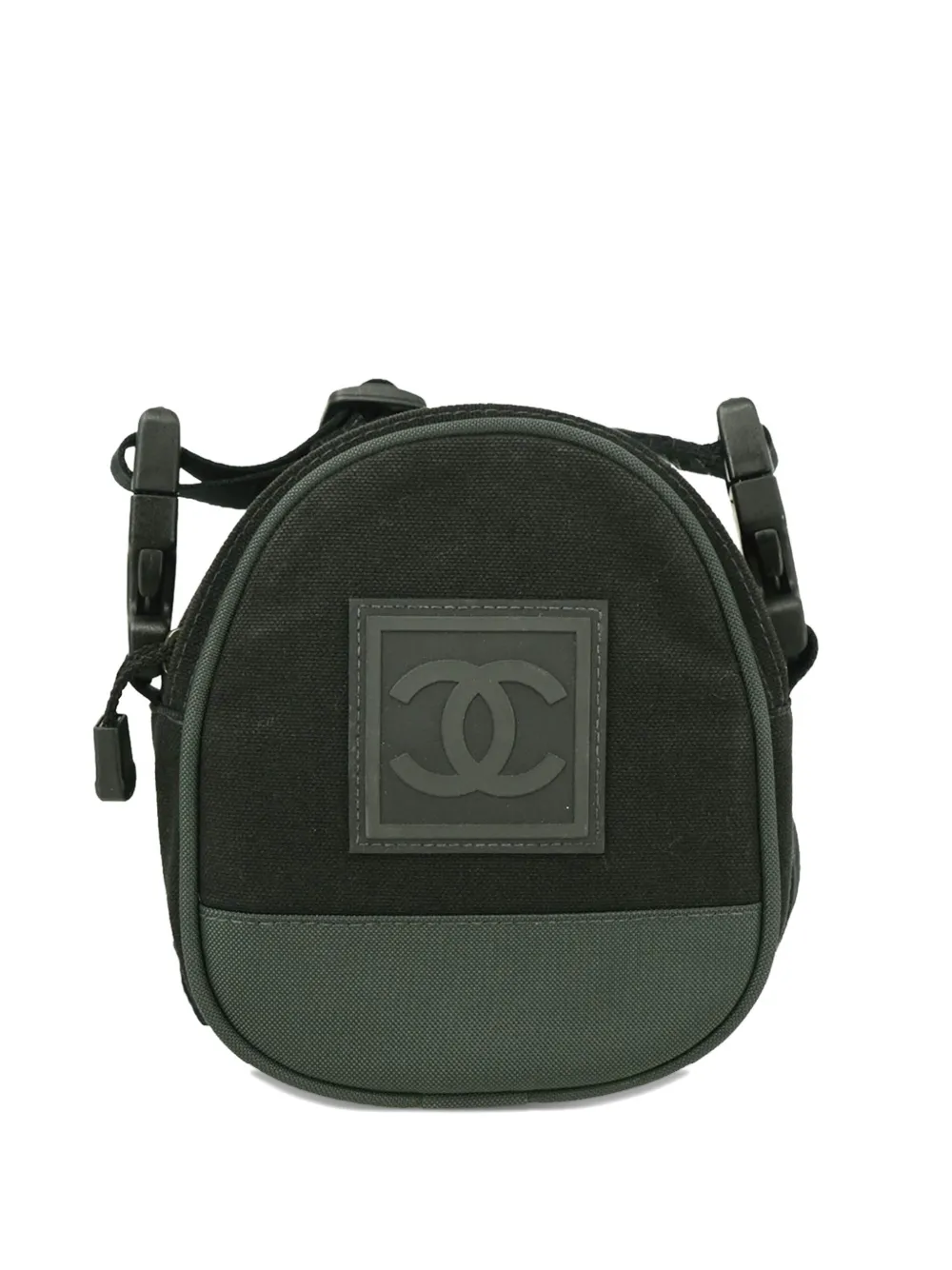 CHANEL Pre-Owned 2003 Sports Line logo-patch cross body bag | Green | Image 1