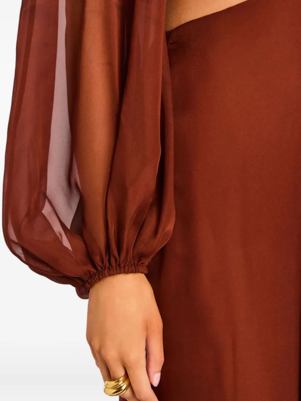 Retrofete Rosalinda jurk met ruches en uitgesneden details Rood