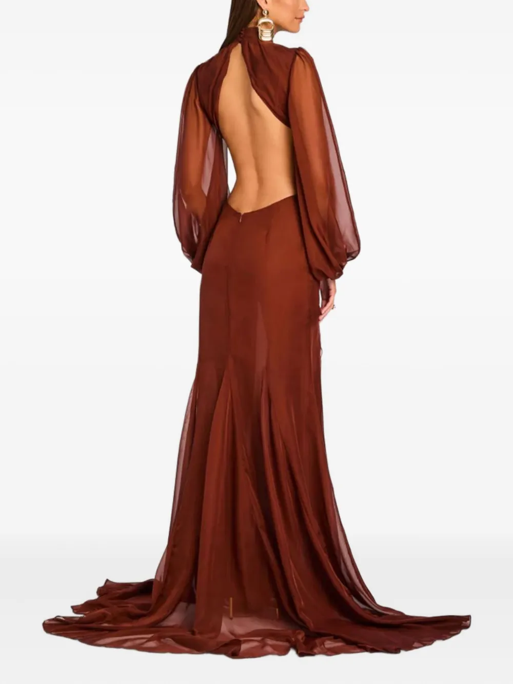 Retrofete Rosalinda jurk met ruches en uitgesneden details Rood