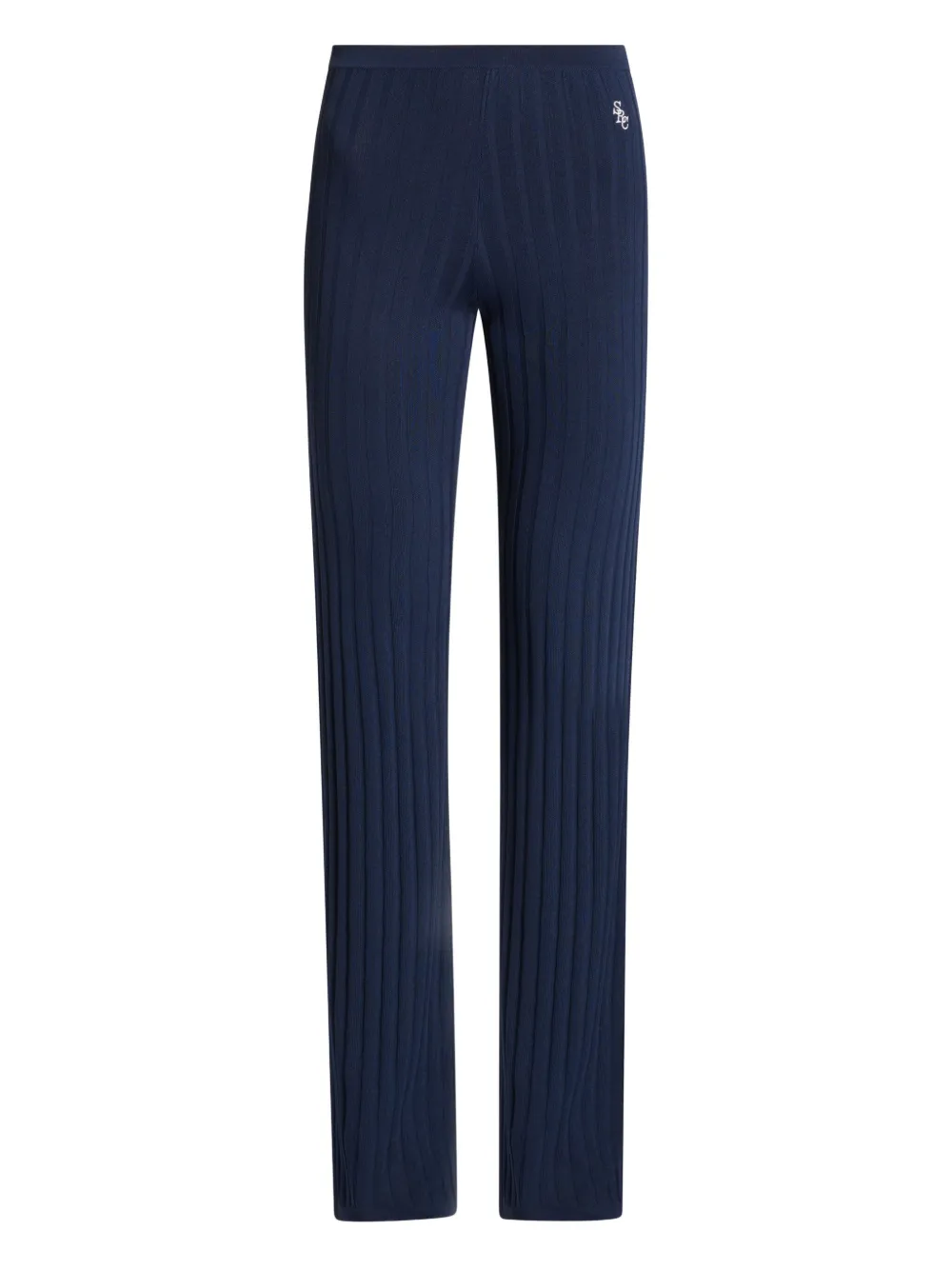 Sporty & Rich ribbed knit trousers - Blu