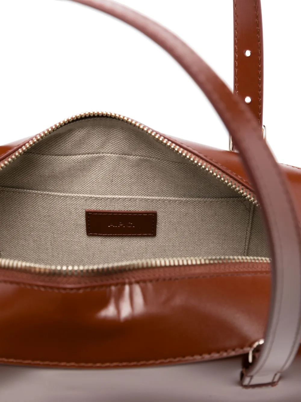 A.P.C. Virginie leren shopper Bruin