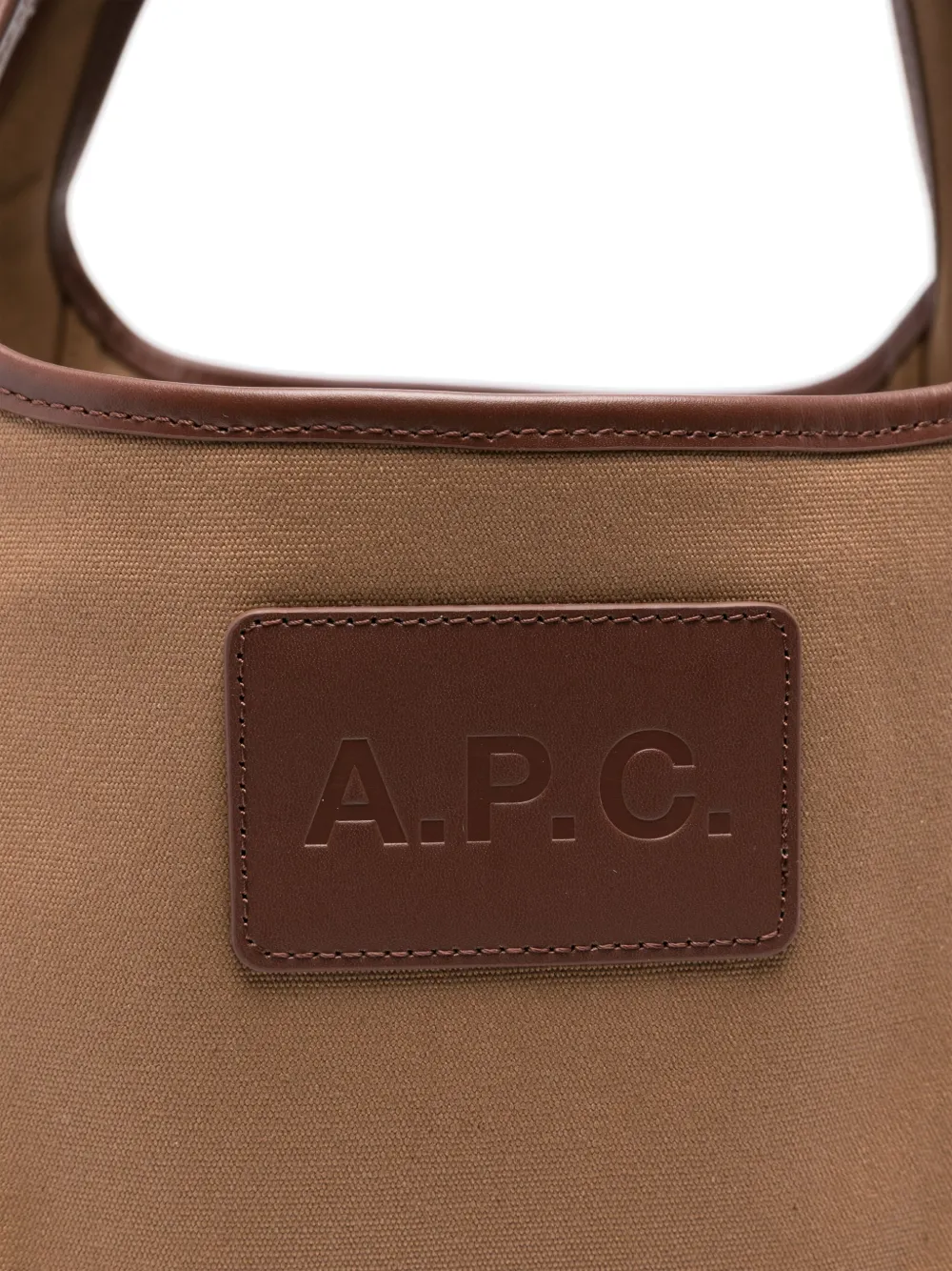 A.P.C. Leren shopper Bruin