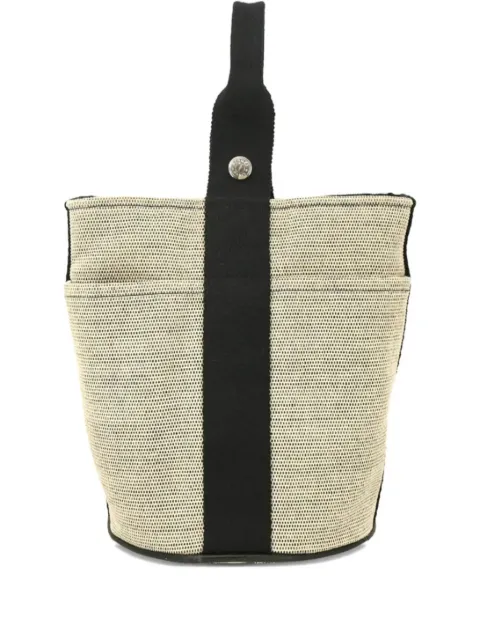 Hermès Pre-Owned 1990-2000s Saxo PM canvas bucket bag