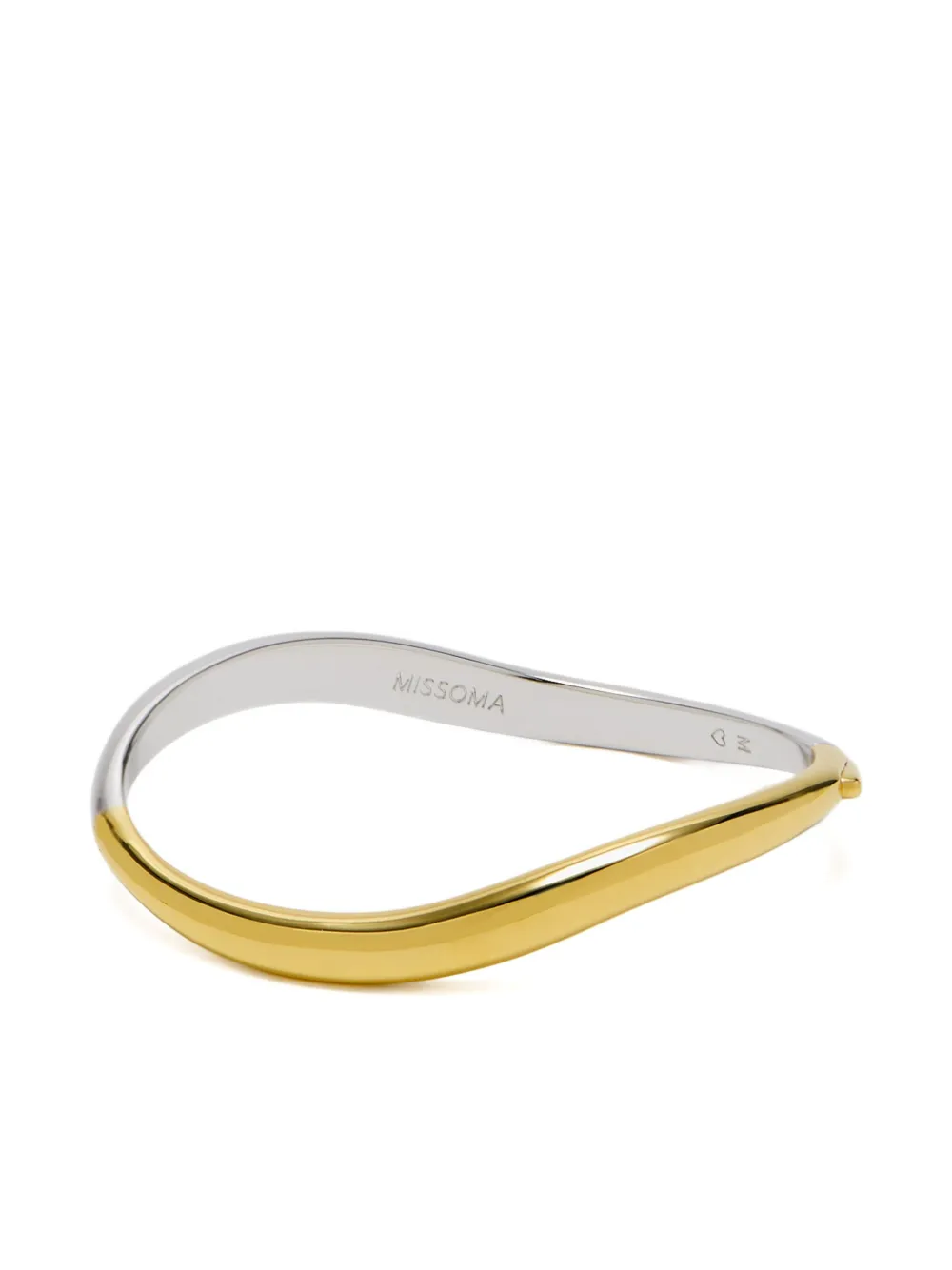 Missoma gold-plated wave bracelet | Silver | Image 1