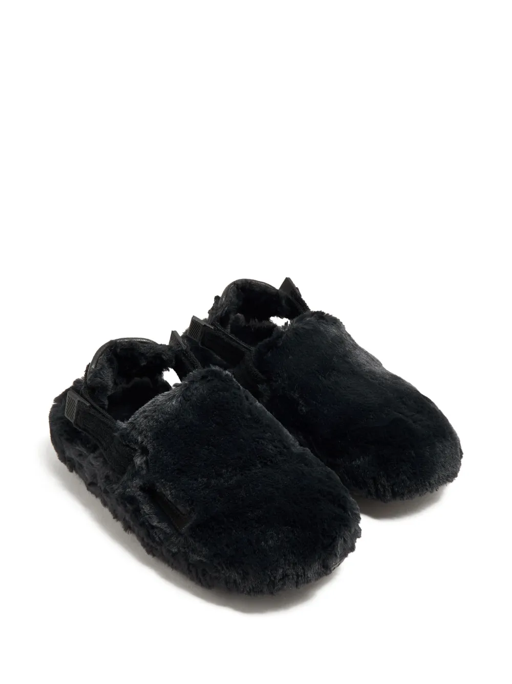 Nike Calm SE slingback faux-fur sandals Black