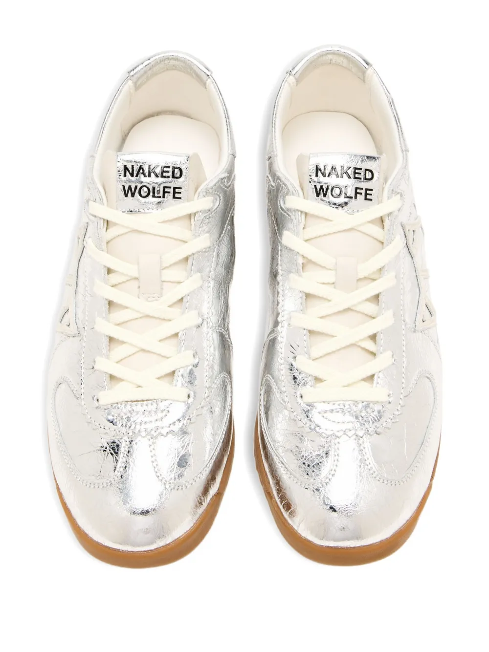 NAKED WOLFE Sneakers met metallic-effect Zilver