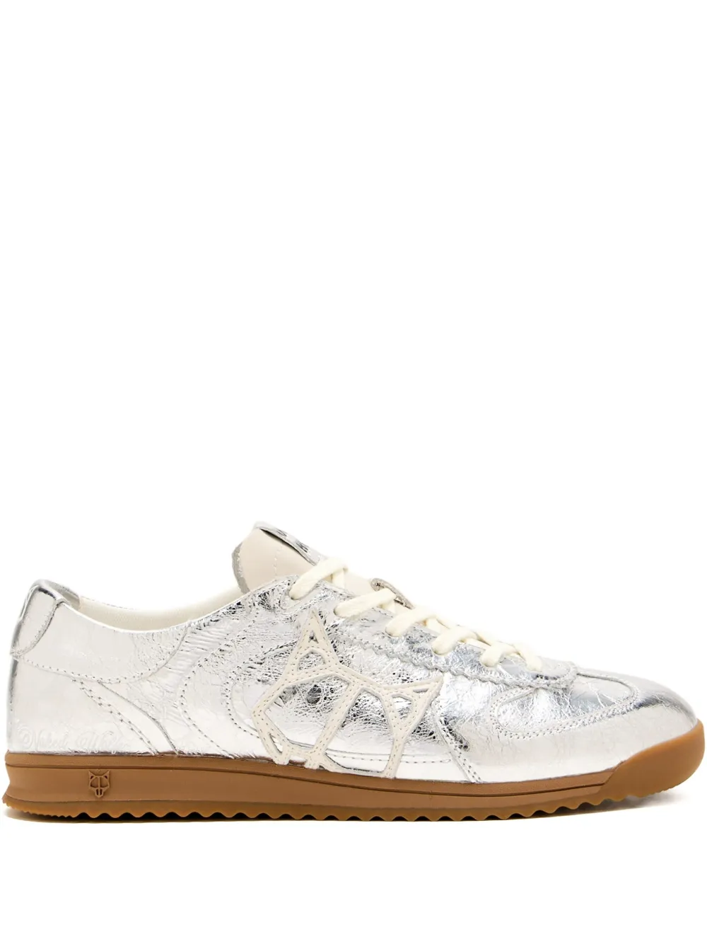 NAKED WOLFE Sneakers met metallic-effect Zilver
