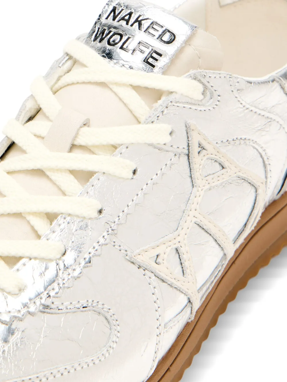 NAKED WOLFE Sneakers met metallic-effect Zilver