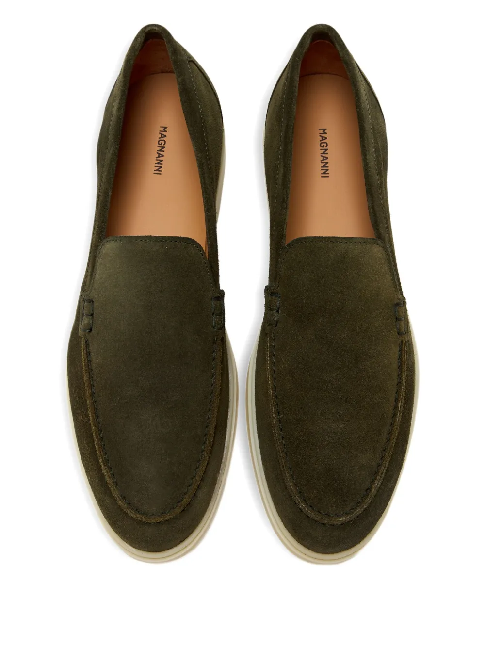 Magnanni suede loafers Green
