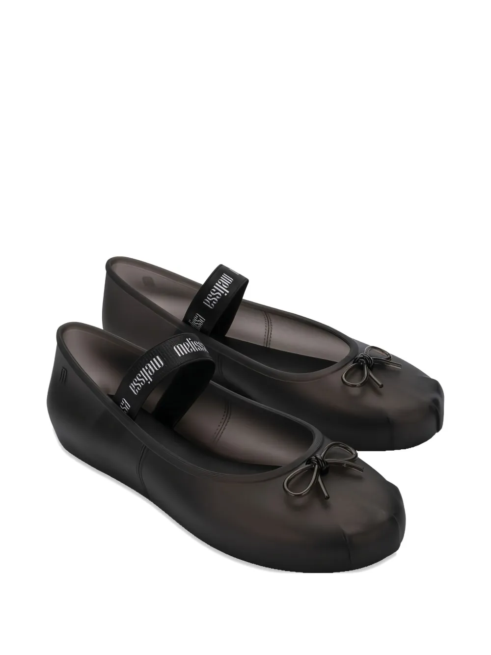 Melissa Sophie Fem Bow-detail Ballet Flats In Brown