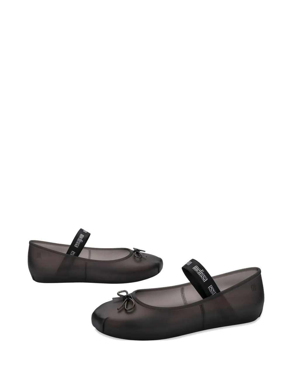 Melissa Sophie Fem Bow-detail Ballet Flats In Brown