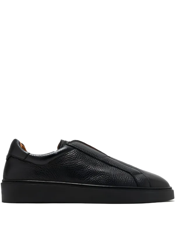 MAGNANNI  leather sneaker BLACK size49 Magnanni slip-on Leather Sneakers | Black | FARFETCH