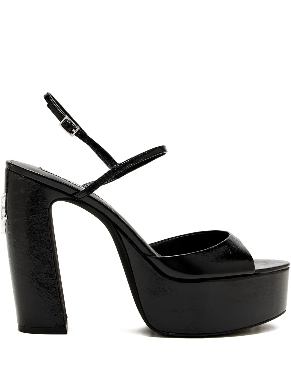 NAKED WOLFE 100mm Fire platform sandals Black