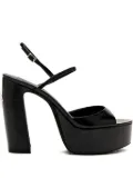 NAKED WOLFE 100mm Fire platform sandals - Black