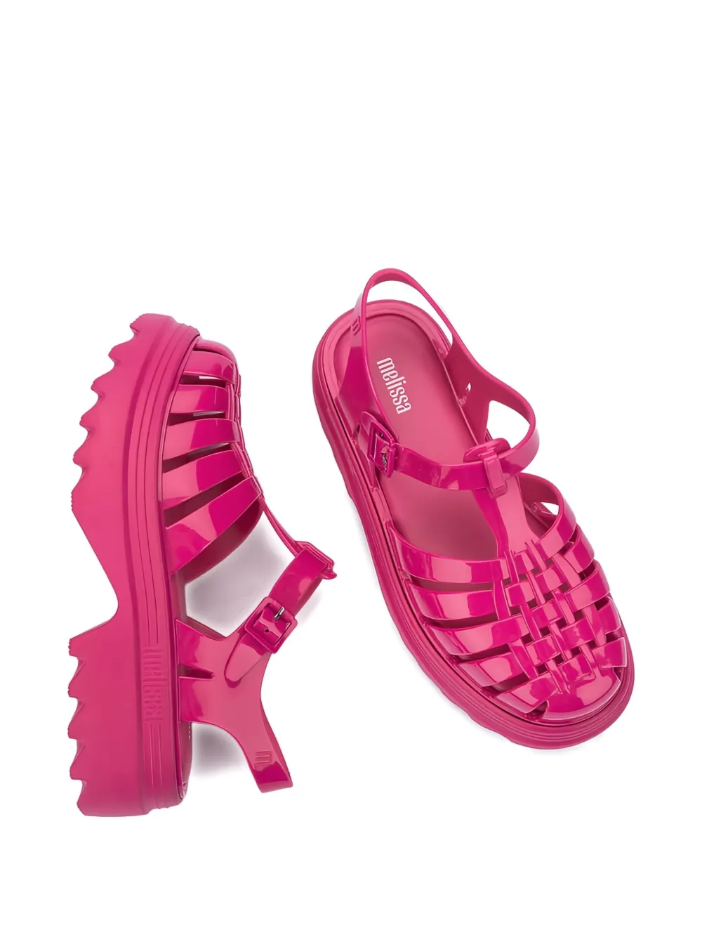 Melissa Possession Platform Cage Sandals In Pink