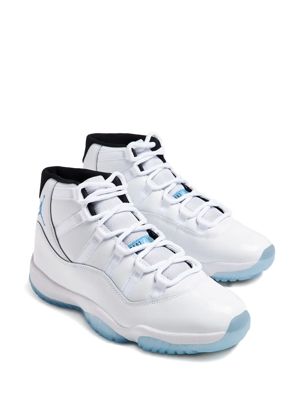 Nike Air Jordan 11 high-top silhouette athletic sneakers White