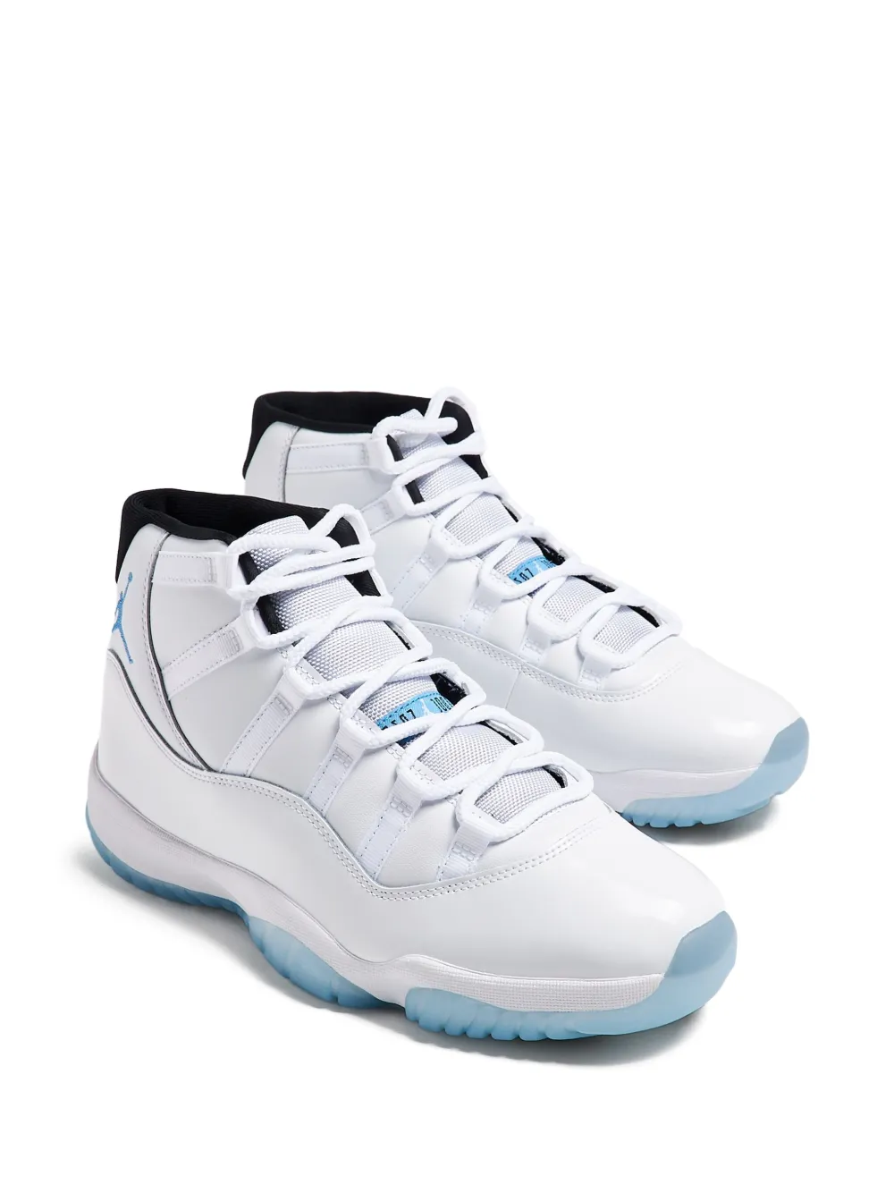 Nike Air Jordan 11 high-top silhouette athletic sneakers White