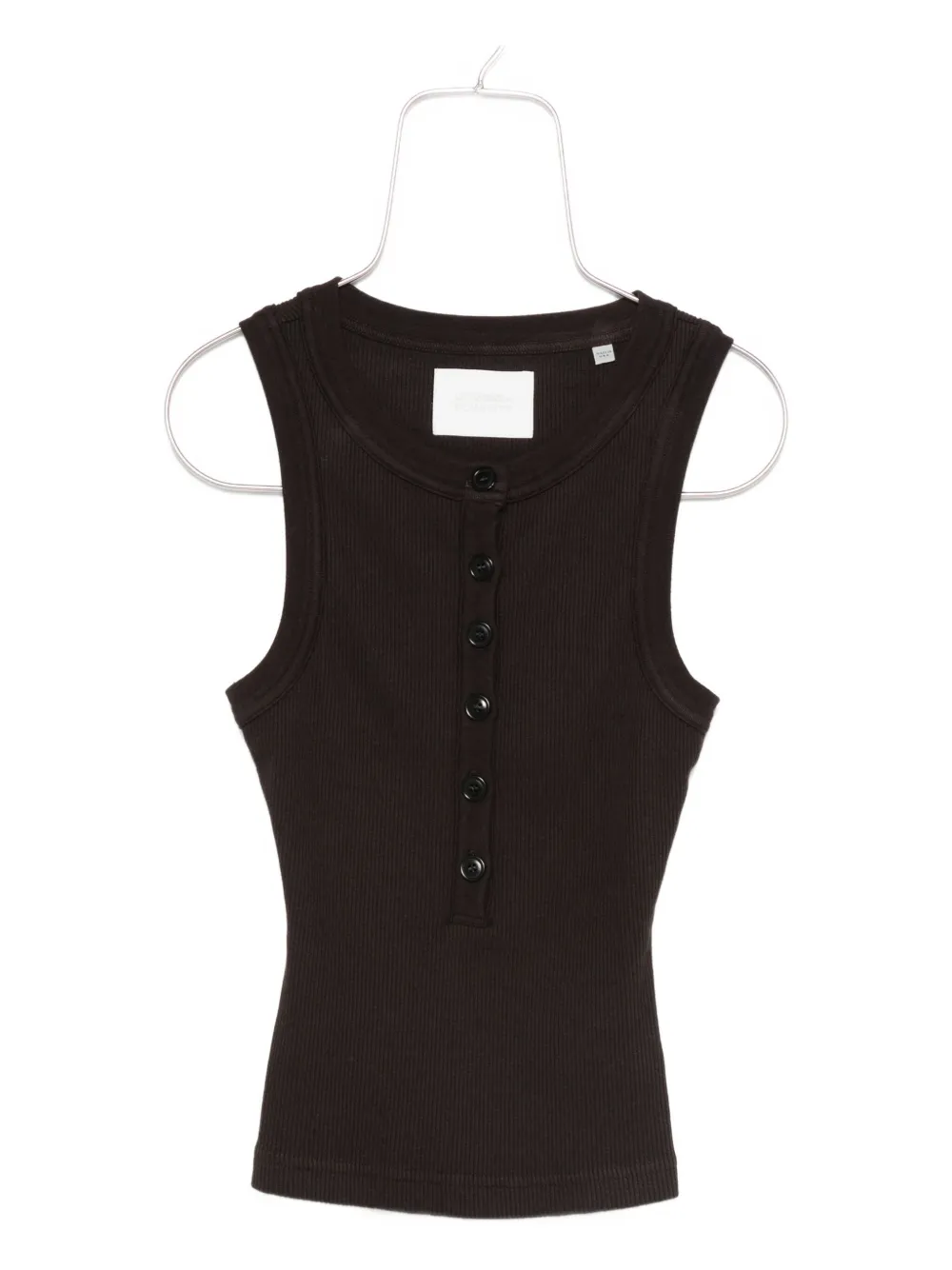 Citizens of Humanity button-front ribbed top - Marrone