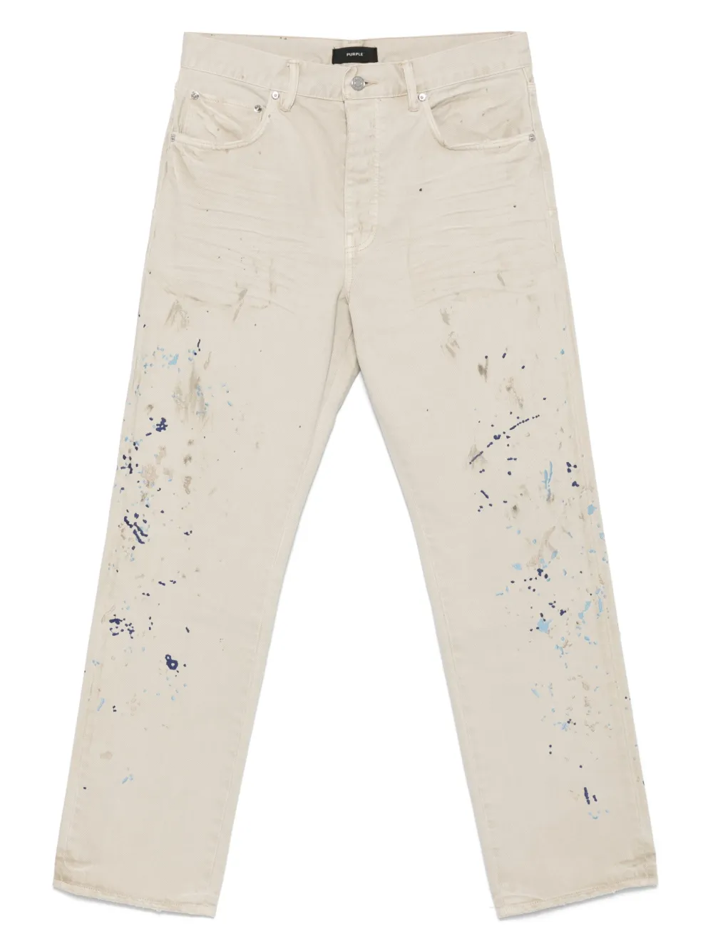 paint-splatter jeans