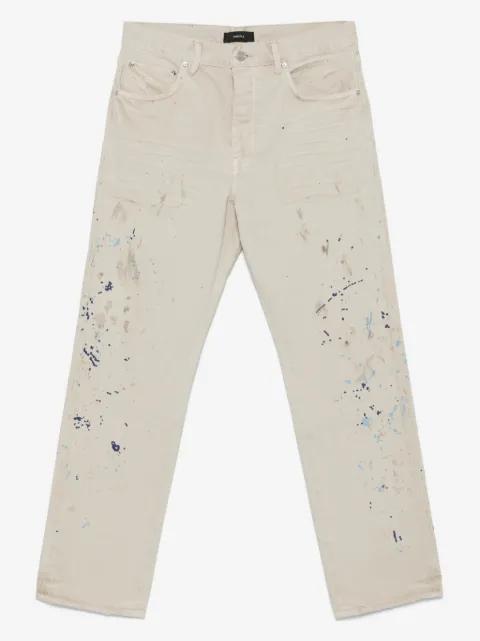 Purple Brand paint-splatter jeans