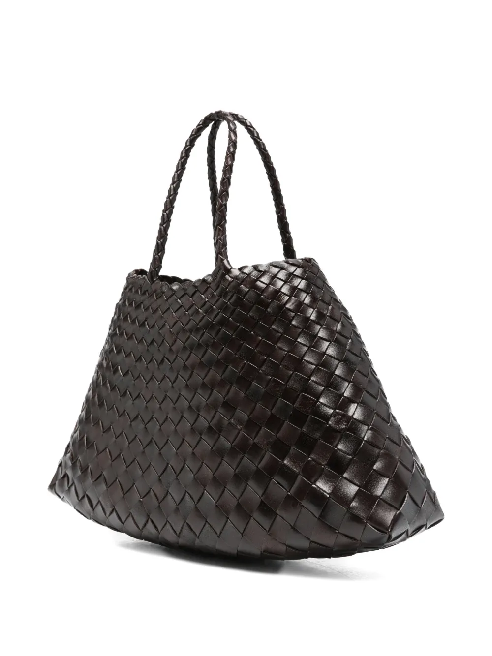 DRAGON DIFFUSION Santa Croce woven leather tote bag Bruin