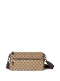 Gucci small logo-patterned cylindrical shoulder bag - Neutrals
