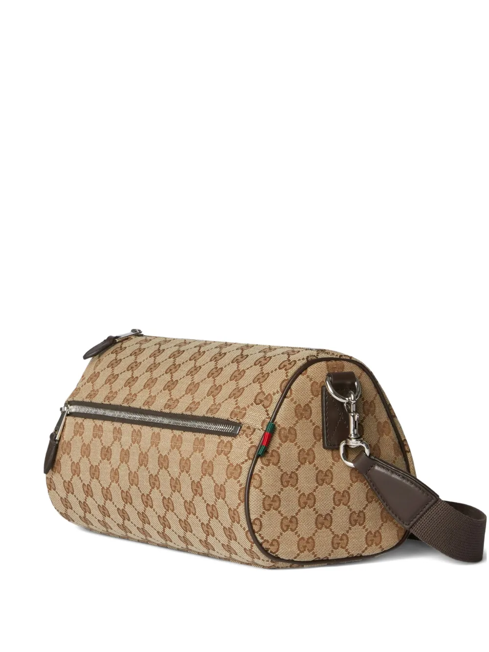 Gucci Cilindervormige kleine schoudertas met logopatroon Beige
