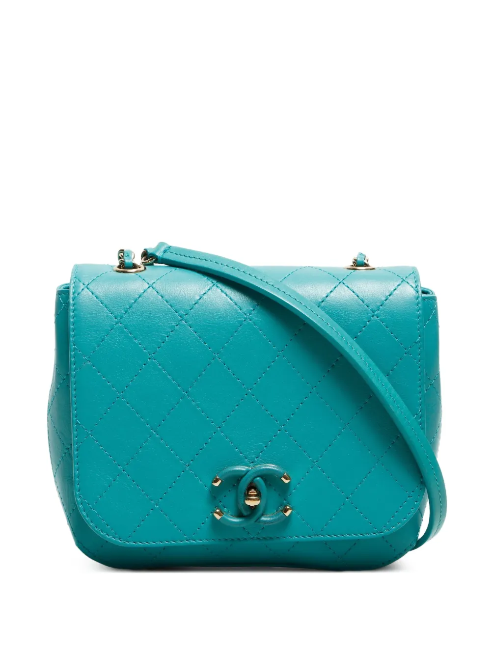 CHANEL Pre-Owned 2018-2019 ワイルドステッチ ショルダーバッグ - グリーン CHANEL Pre-Owned 2018-2019 ワイルドステッチ ショルダーバッグ - グリーン
