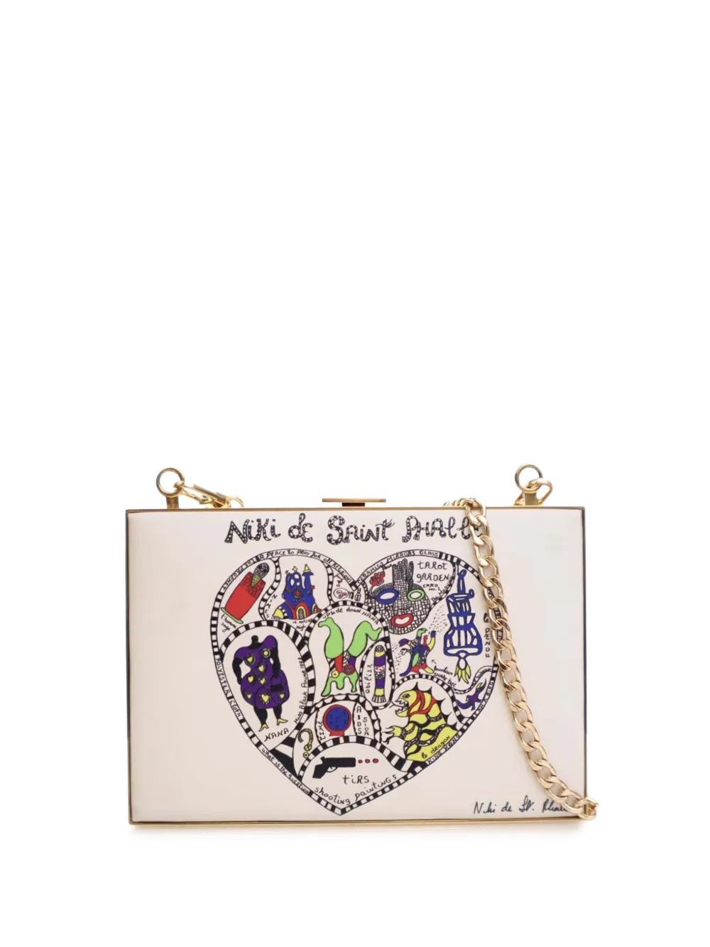 2011-2024 Niki De Saint Phalle Calfskin Clutch on Chain shoulder bag