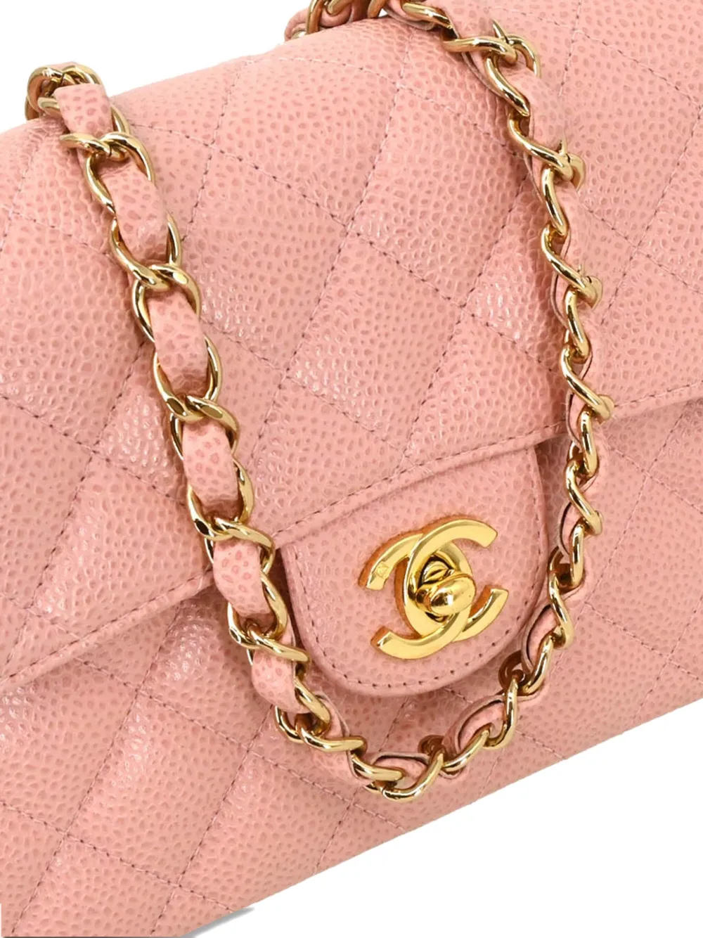 Pre-owned Chanel 2003 Mini 17 Classic Square Flap Shoulder Bag