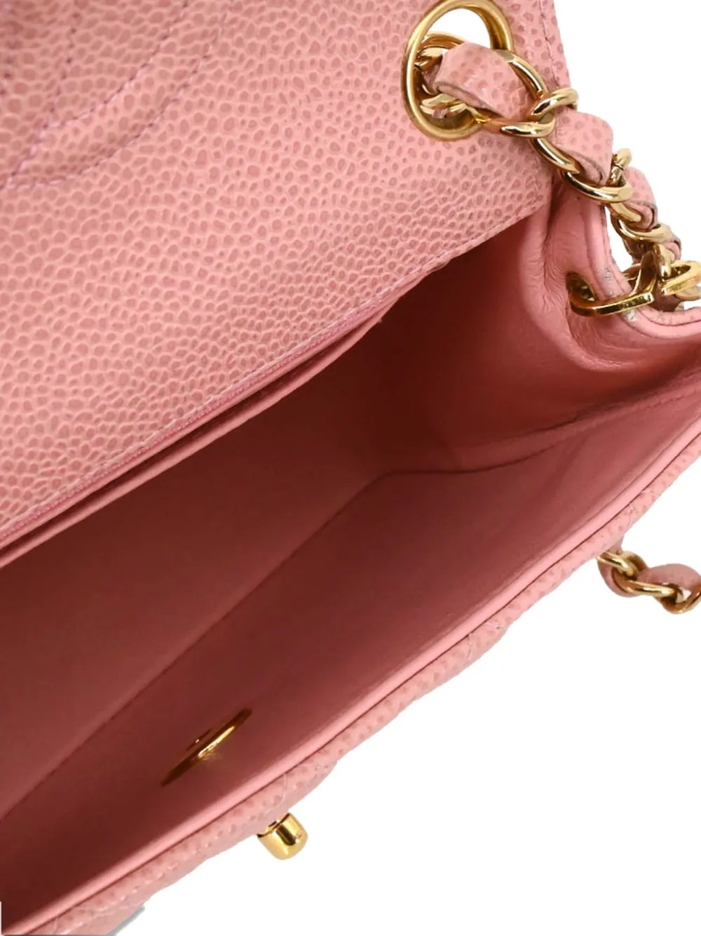 Pre-owned Chanel 2003 Mini 17 Classic Square Flap Shoulder Bag