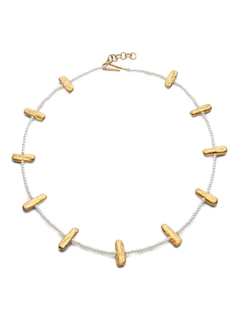 Joanna Laura Constantine gold-bar pearl necklace