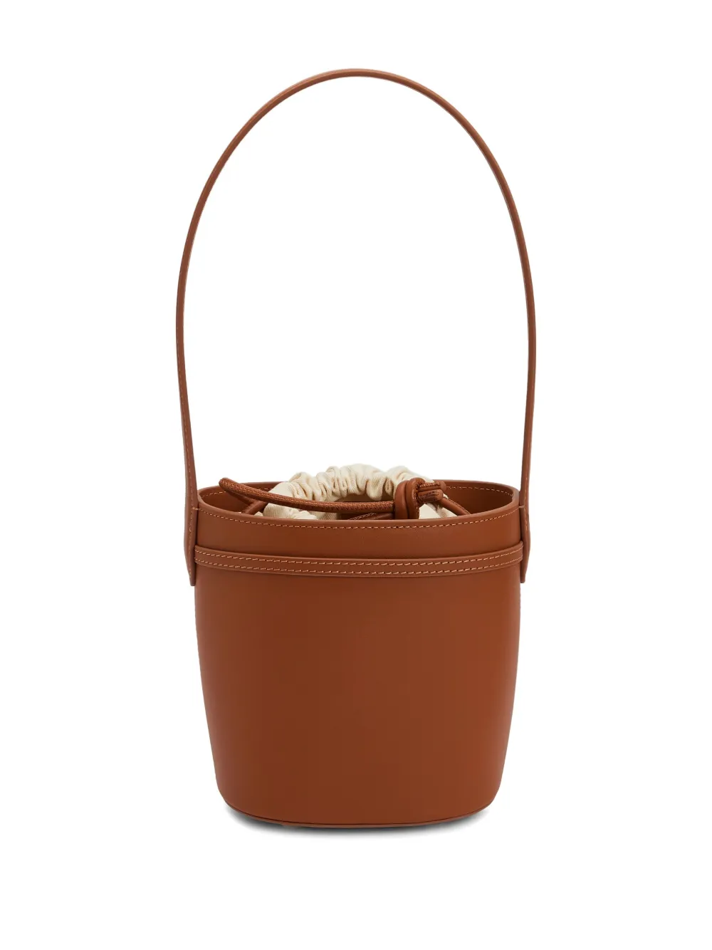 Self-portrait Bow-embellished Bucket Bag In Brown