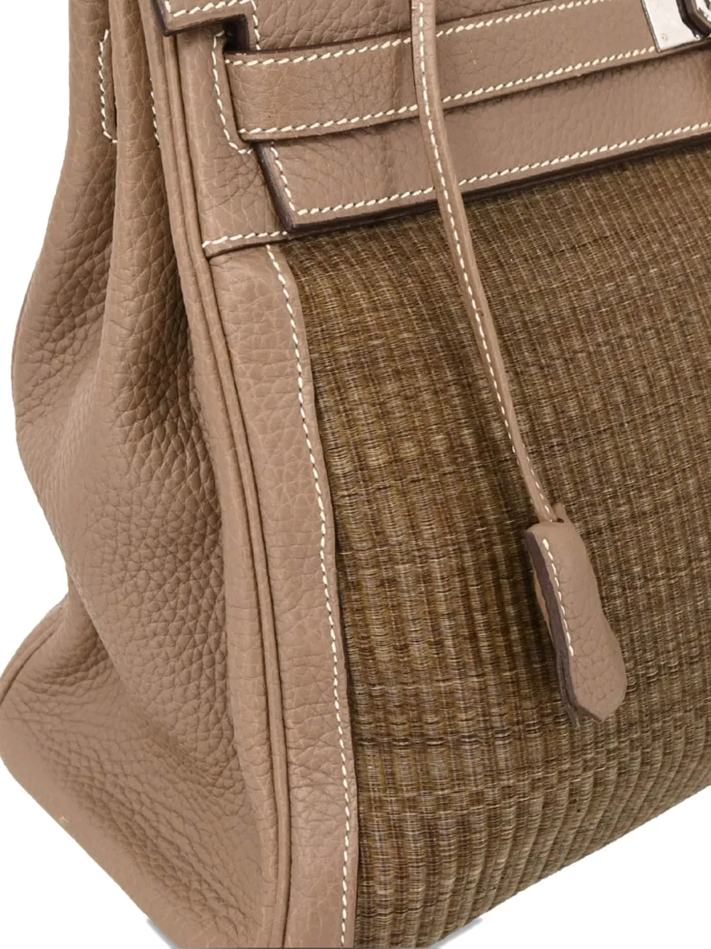 Pre-owned Hermes 2005 Kelly 35 Leather Top Handle Bag In Brown