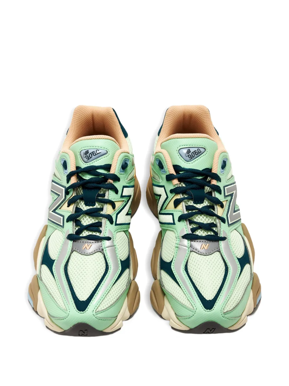 New Balance 9060 mesh-panelled chunky sneakers Green