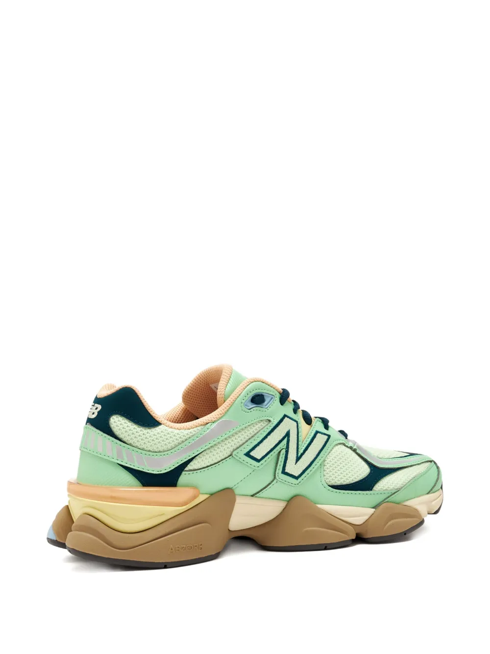New Balance 9060 mesh-panelled chunky sneakers Green