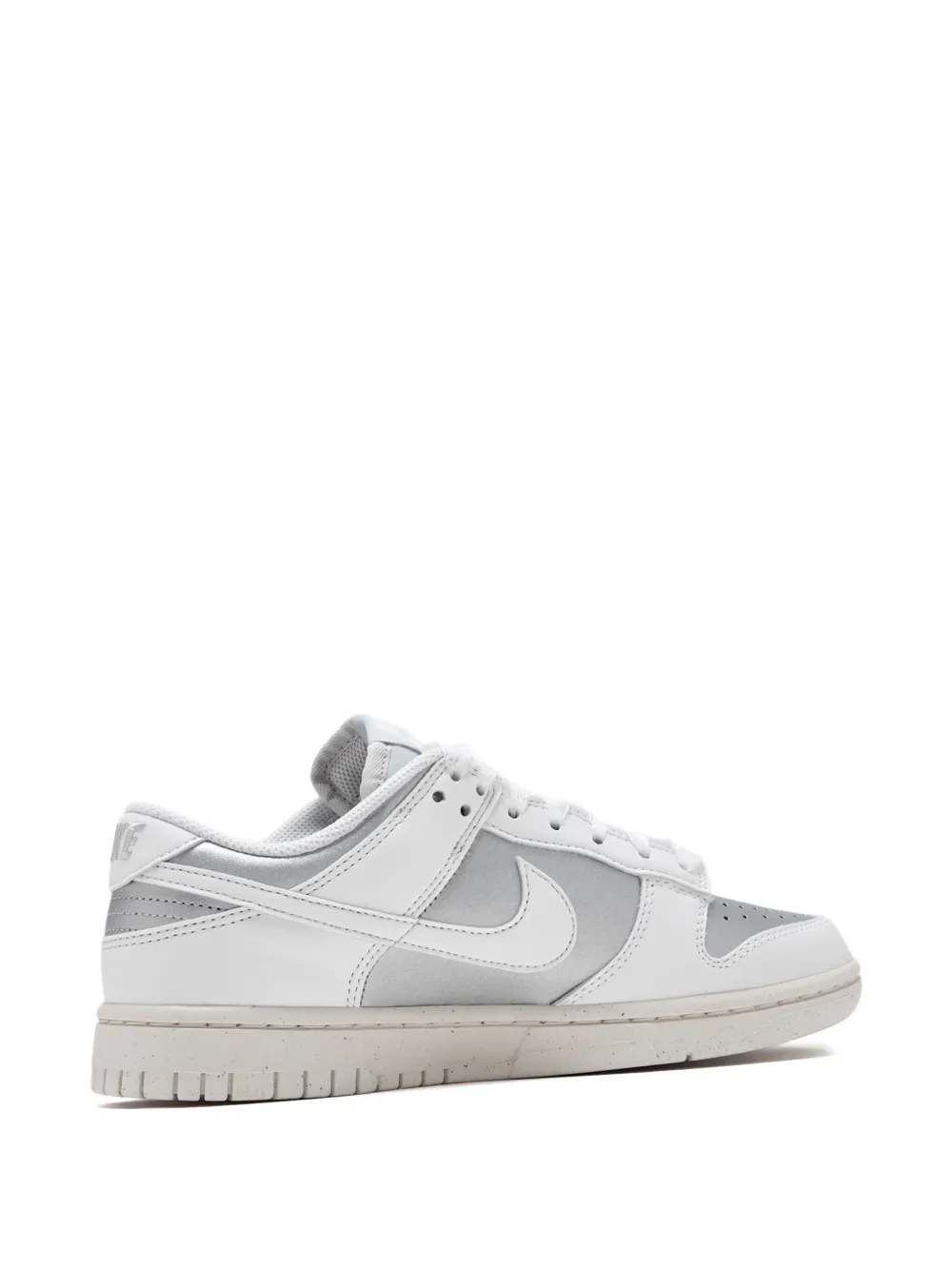 Nike Dunk Low metallic leather sneakers Silver