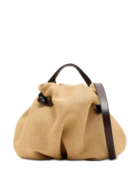 NEOUS Taurus leather-trimmed shoulder bag