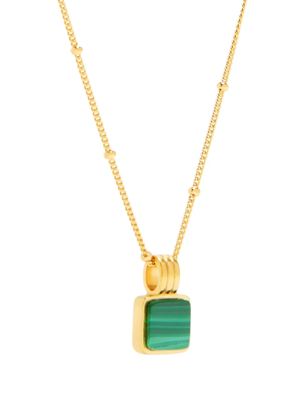 Missoma Lucy Williams square-malachite necklace - Goud